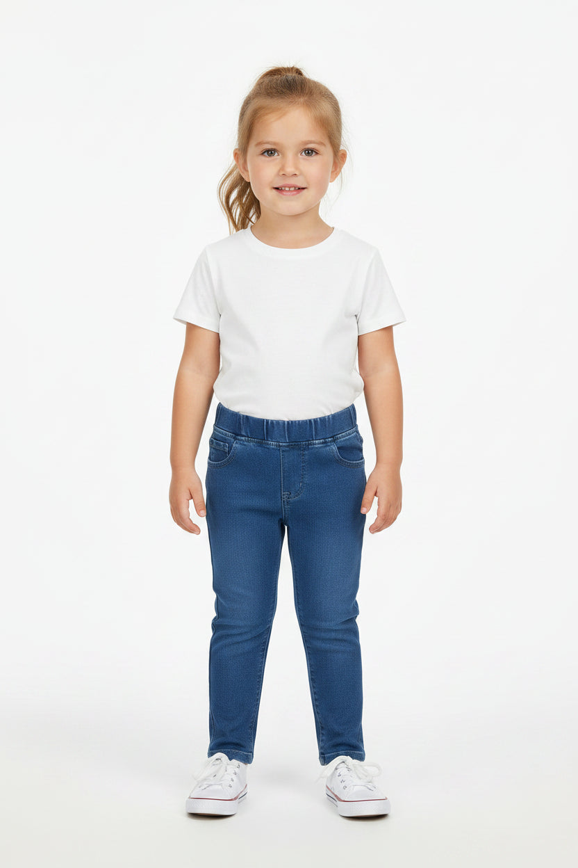 Toddler Girls Ballerina Leggins (Blue) M