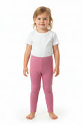Toddler Girls Pink Solid Velboa Leggings