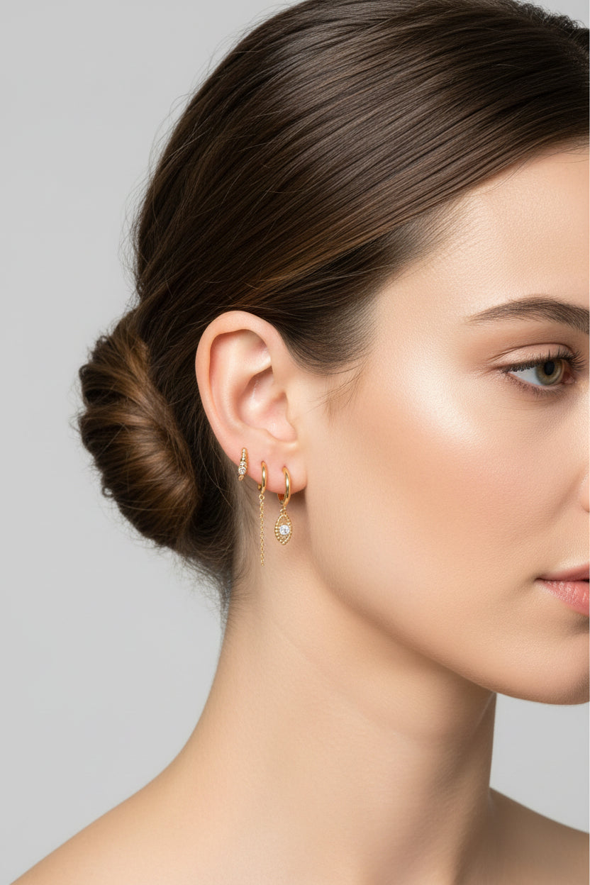 Ladies Baublebar Gold Earrings