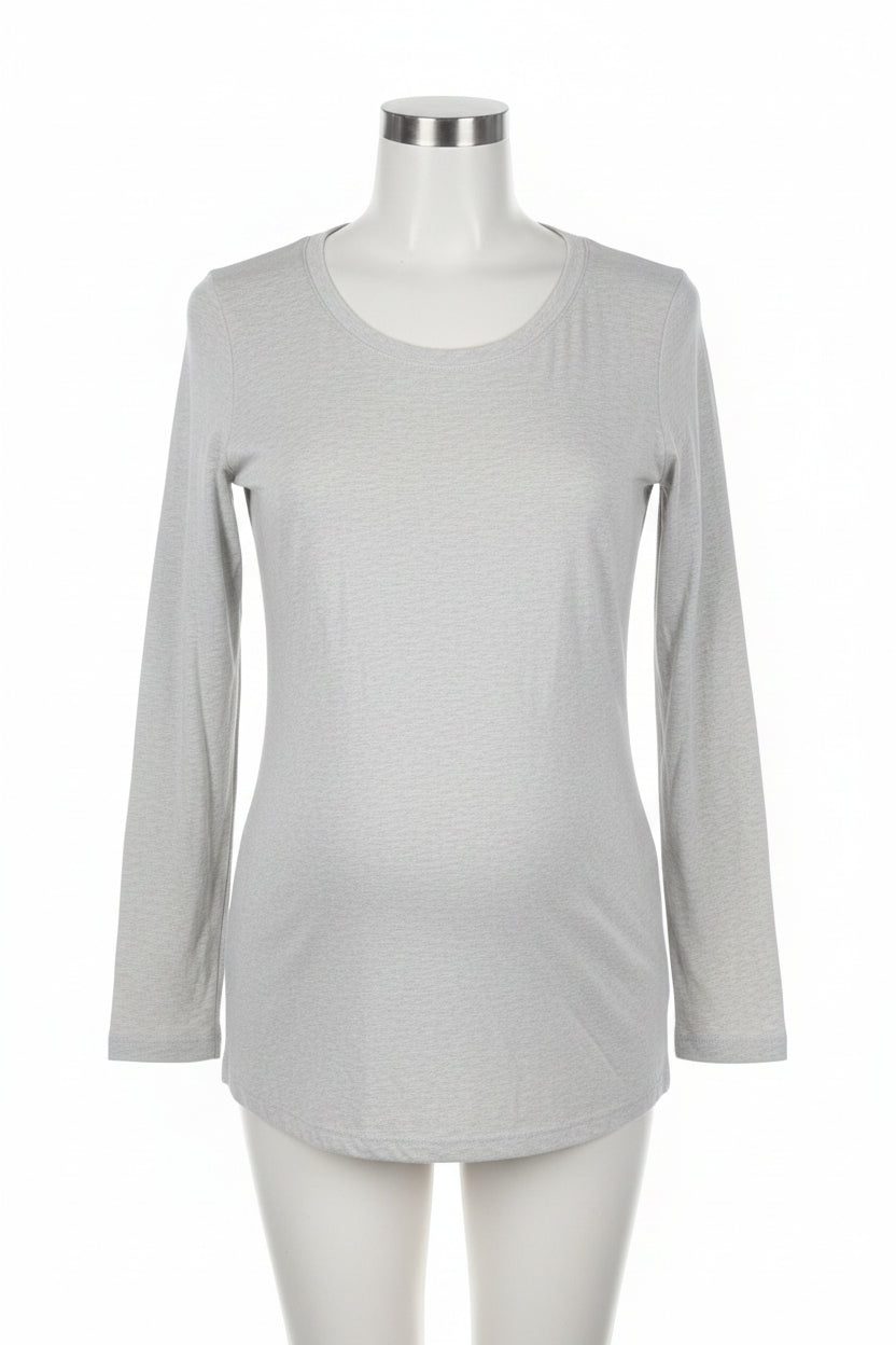 Ladies Beige Maternity Dolman Tie Front Top Short Sleeve Shirt(16-18)