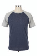 Big Boys Blue An Grey Raglan Tee (6-7)