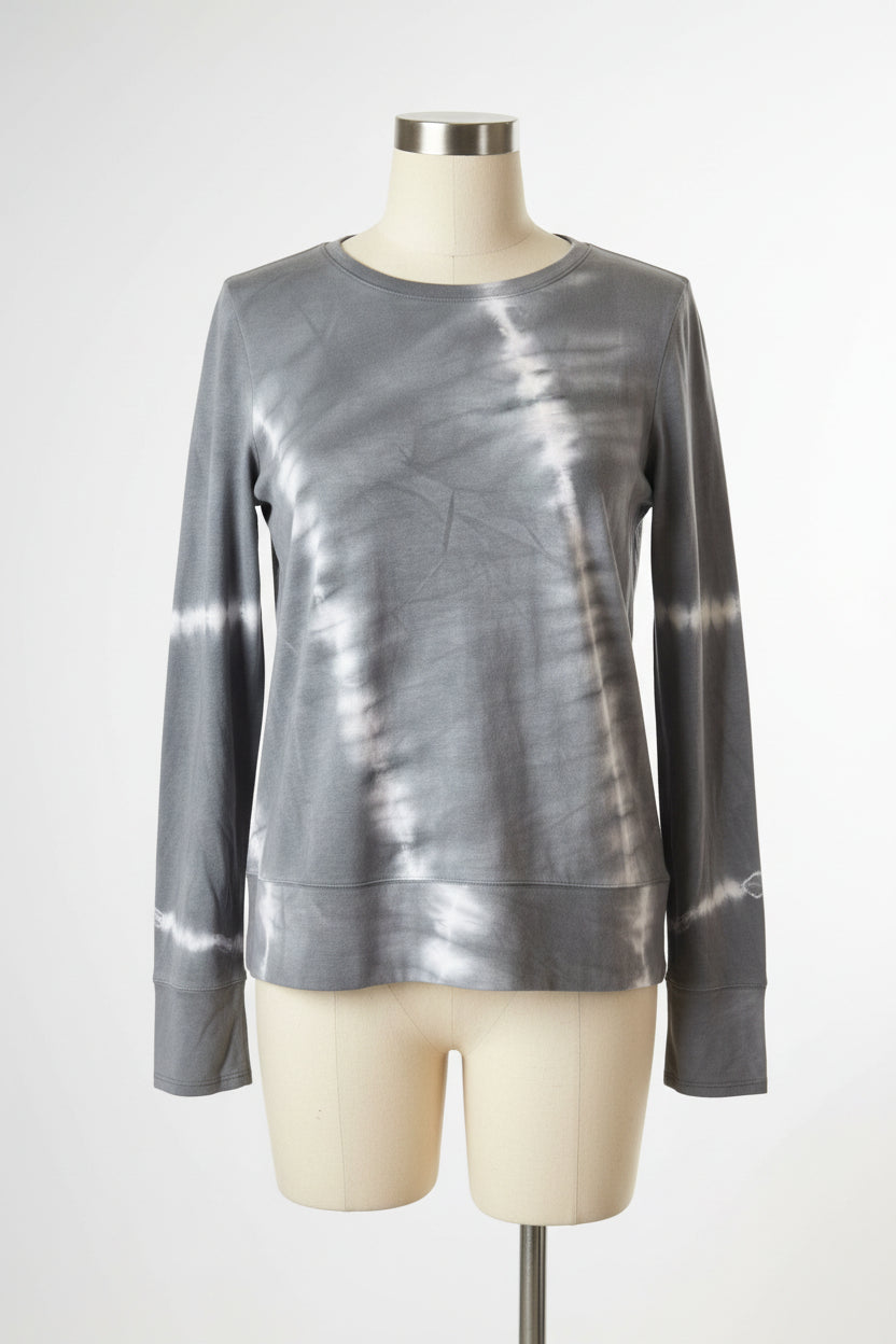 Ladies Navy Tie Cut Out One Sleeve Shirt