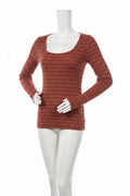 Laadies Los Angeles Long Sleeve Burnt Orange Shirt