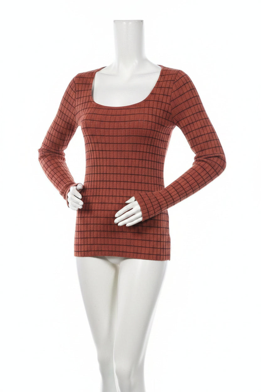 Laadies Los Angeles Long Sleeve Burnt Orange Shirt