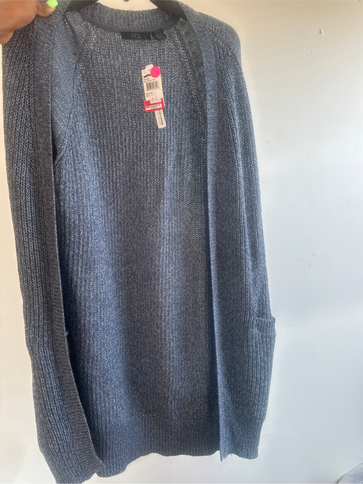 Ladies  Navy Blue Horizon Twist Sweater