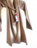 Ladies Dmpanda Off Shoulder Top, Long Sleeve Beige