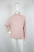 Ladies Pink Soft Cashmere Sweater Long Sleeve (M)