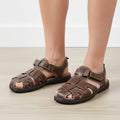 Toddler Boys Brown Sandals (size 11)