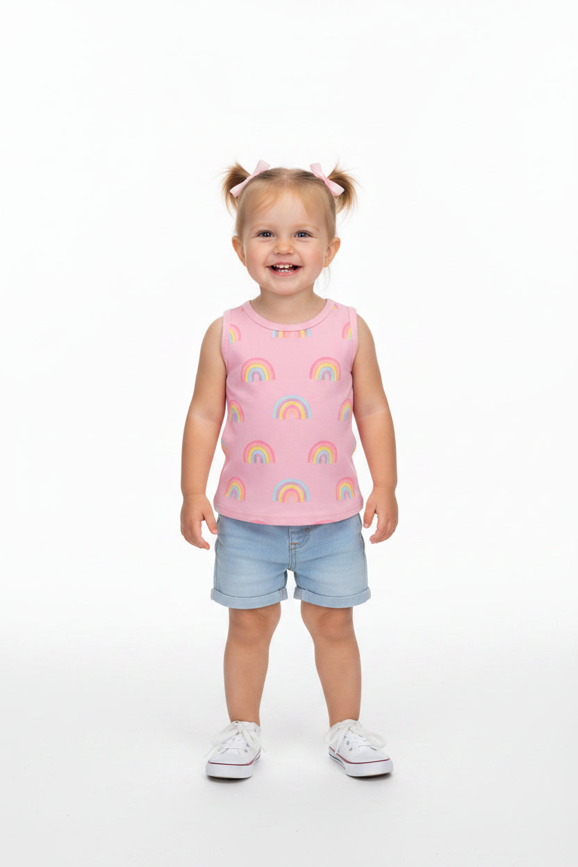 Toddler Girls Rainbow Tank Top