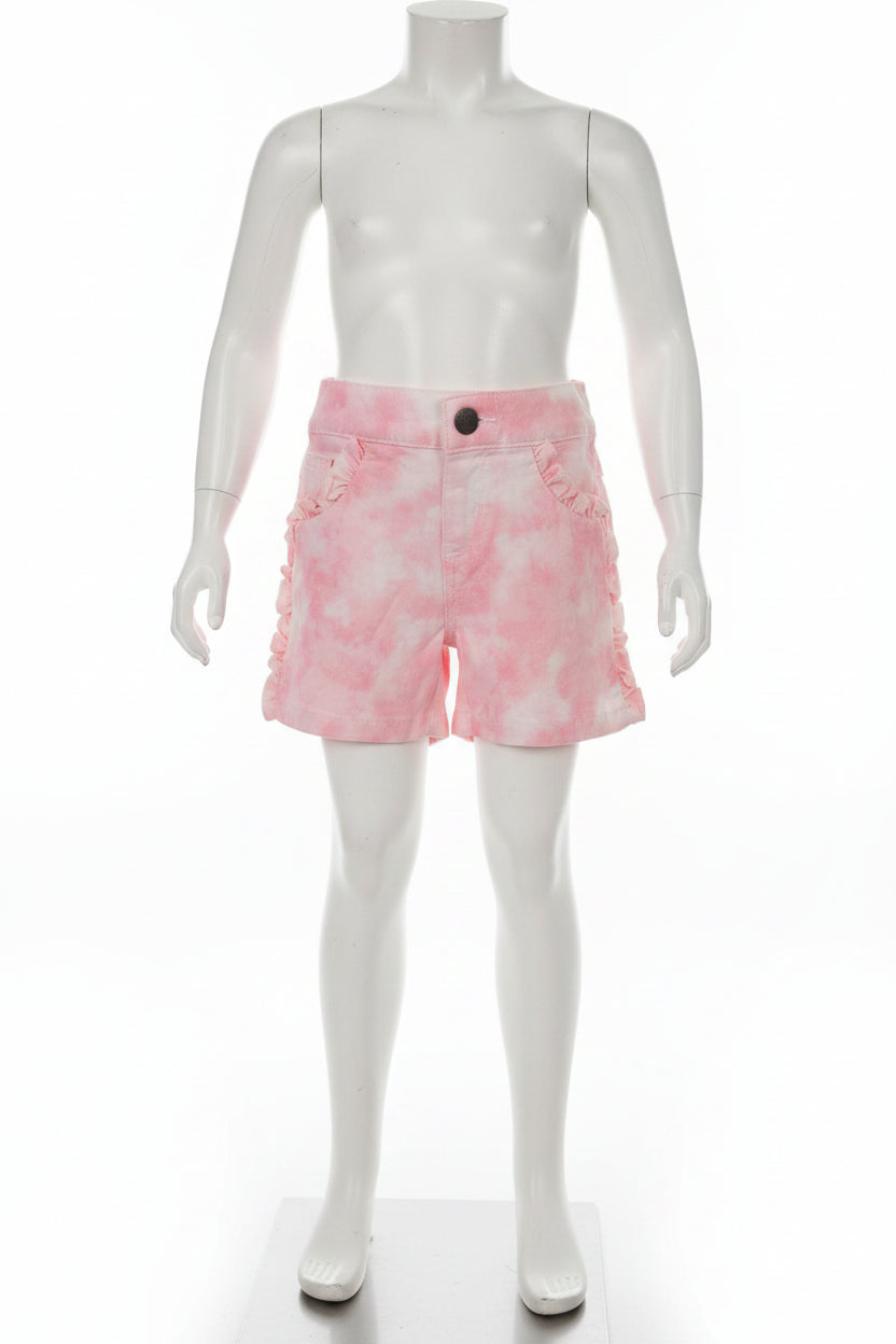 Toddler Girls Pink An White Shorts