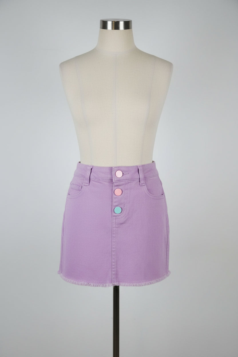 Toddler Girls Purple Jean Shorts