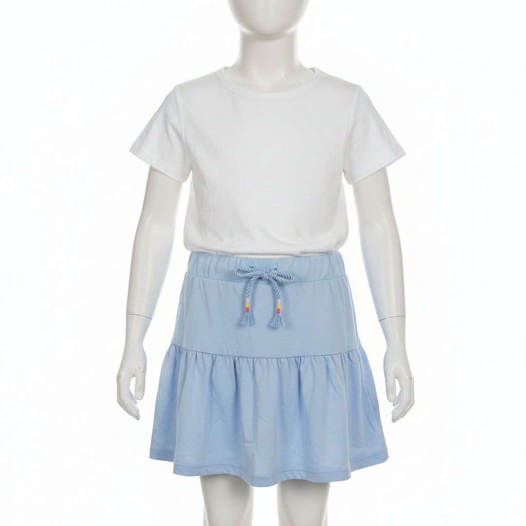 Sweet Sky Blue Twirl Skirt for Girls