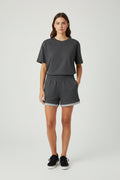 Toddler Boys Black Shorts Grey Trimming