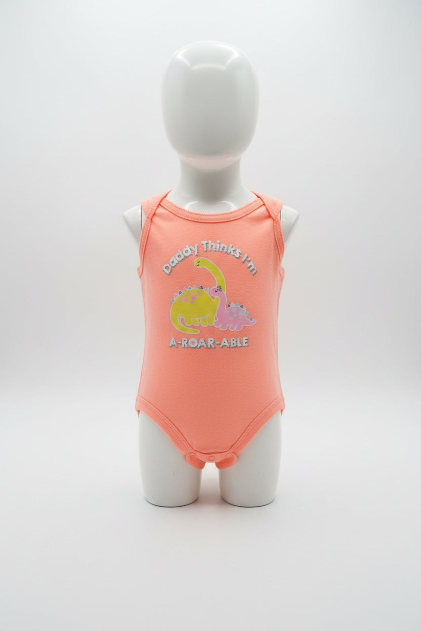 Toddler Girls Peach Onesie