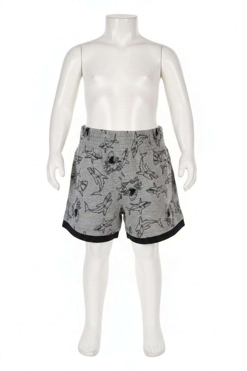 Toddler Boys Grey Shark Shorts