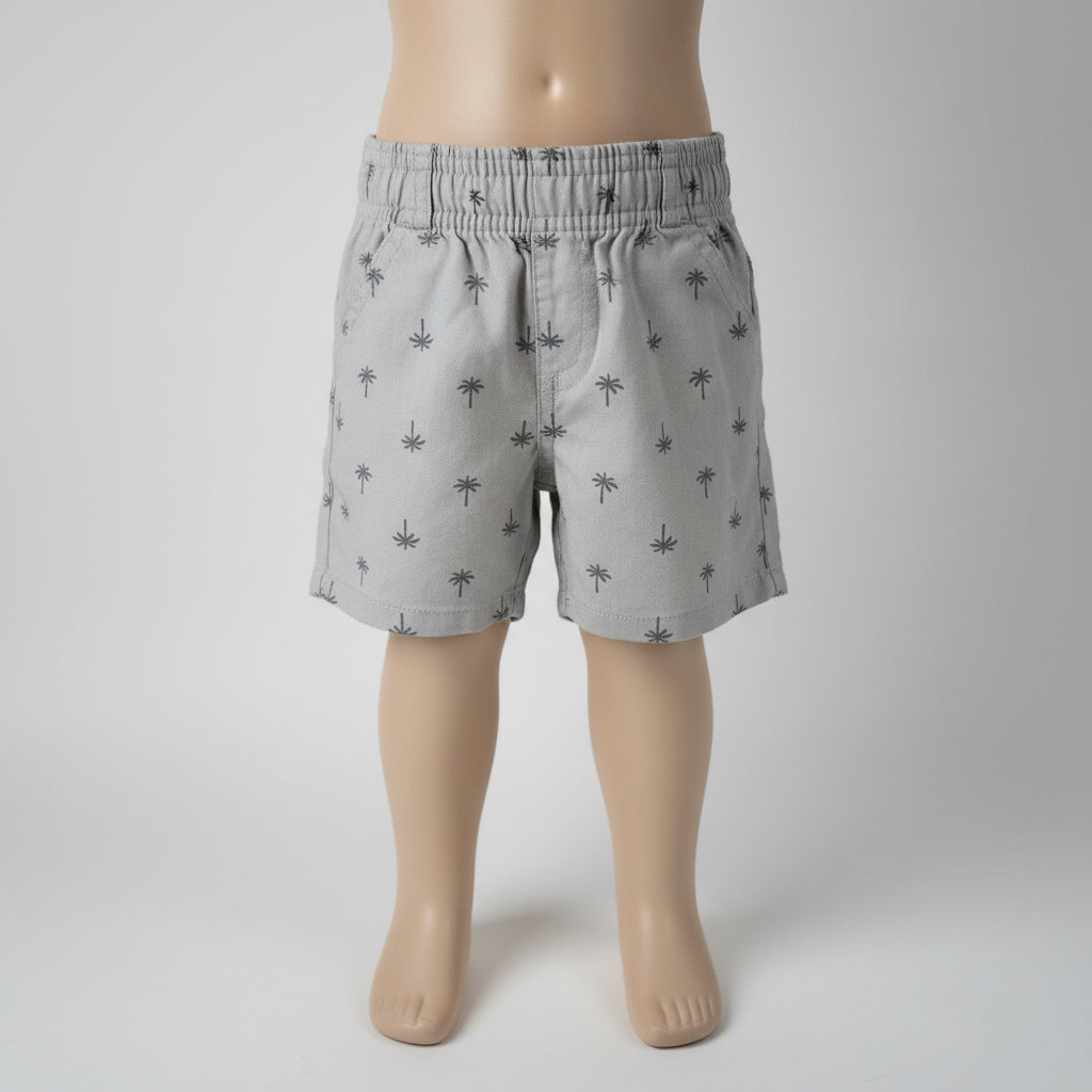 Toddler Boys Grey Palm Tree Shorts