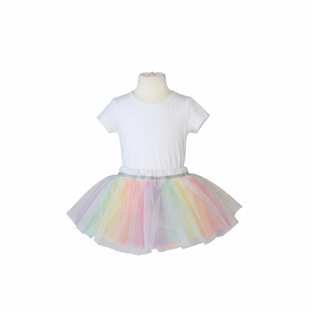 Rainbow Dreams Pastel Tutu Skirt for Little Girls