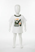 Toddler Boys White Dig Dad Shirt