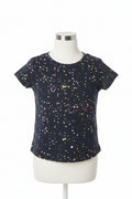 Toddler Girls Black Rainbow Dot Shirt