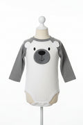 Toddler Boys White Bear  Long Sleeve Shirt