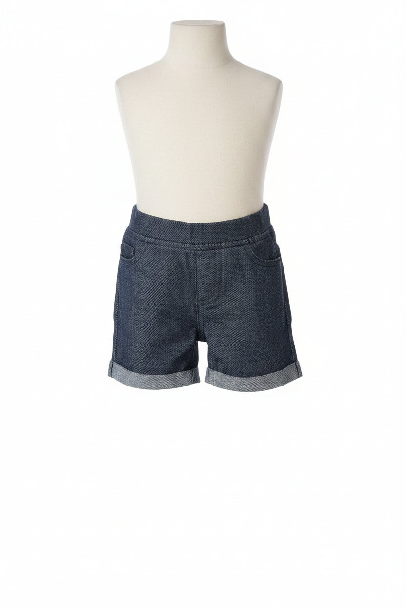 Toddler Girls Blue Rolled Up Shorts