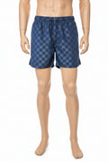 Big Boys Dark Blue Checker  Shorts