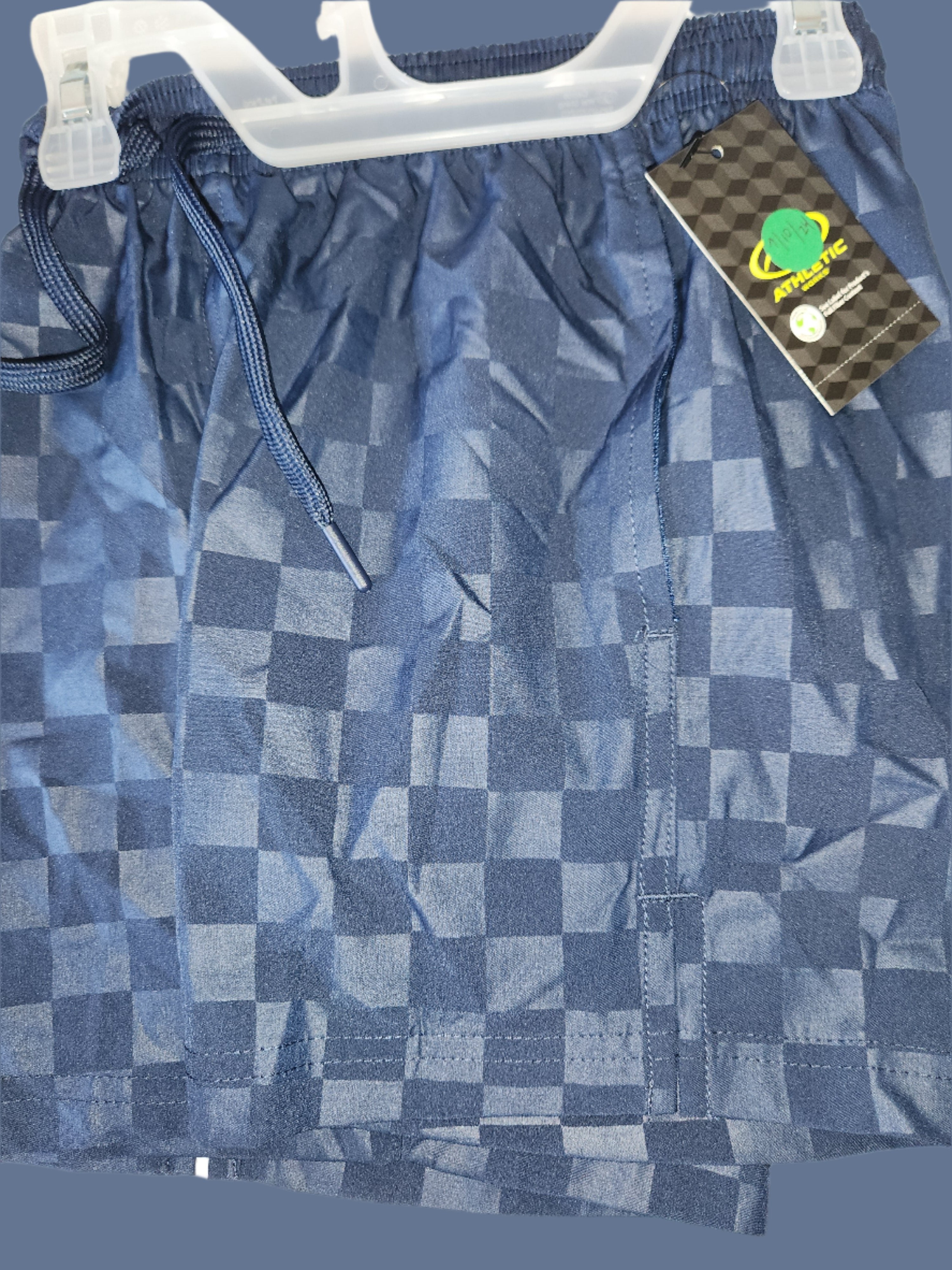 Big Boys Dark Blue Checker  Shorts