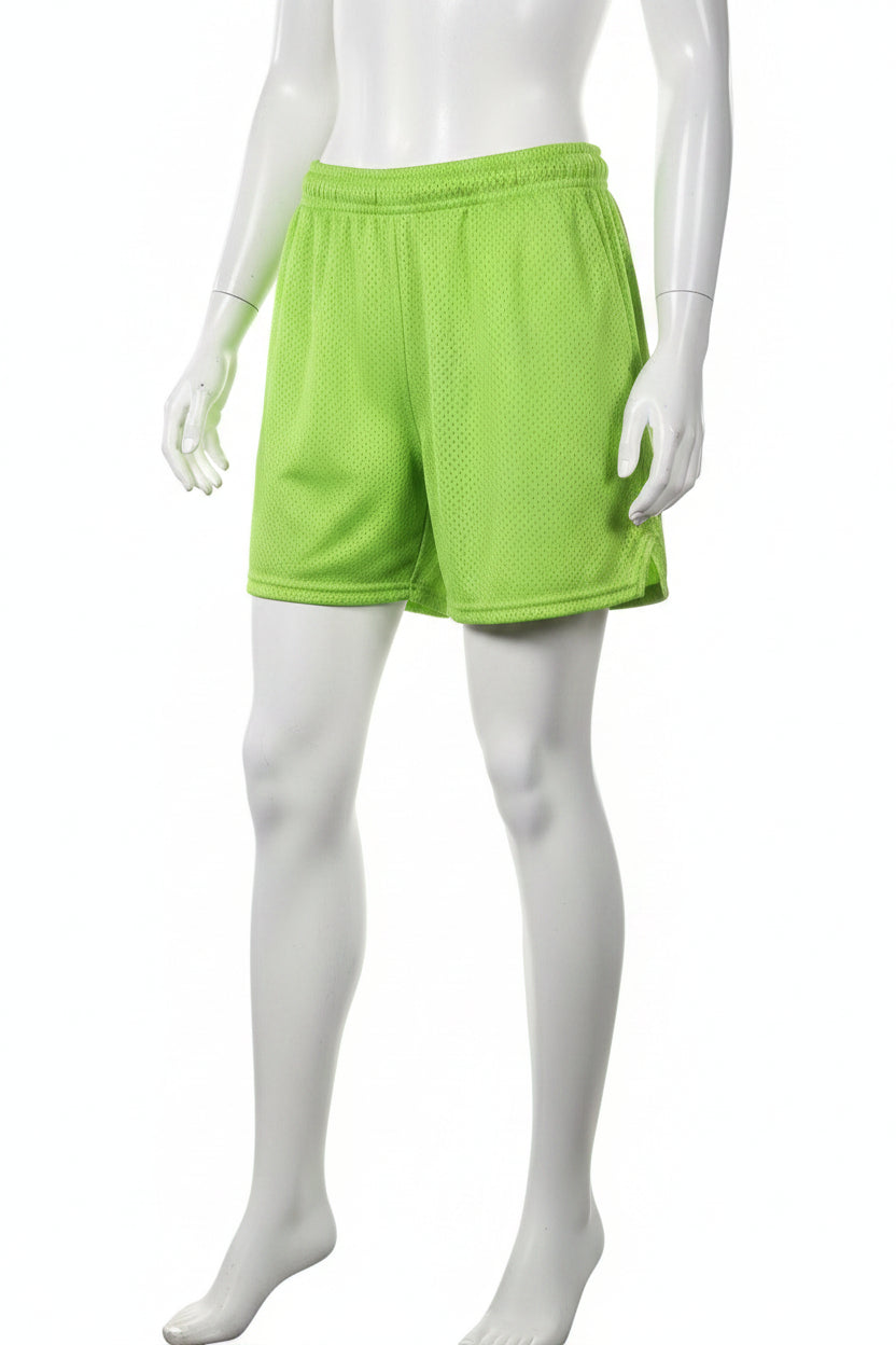 Electric Lime Performance Mesh Shorts