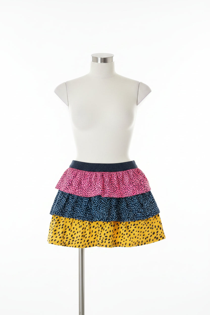Toddler Girls Pink Blue An Yellow Skirt