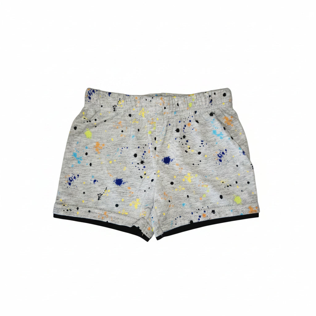 Toddler Boys Grey Paint Spot Shorts
