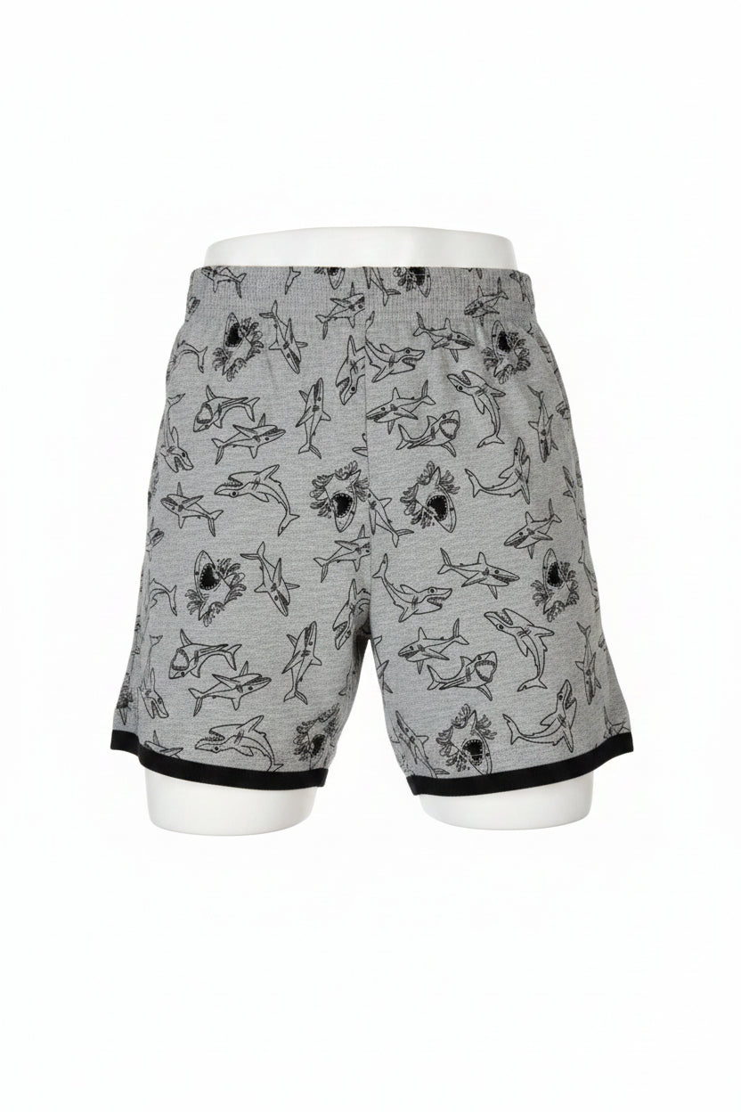 Toddler Boys Grey Shark Shorts