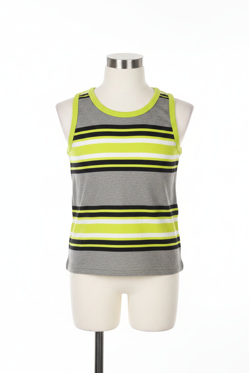 Toddler Boys Green Grey Black An White Tank Top