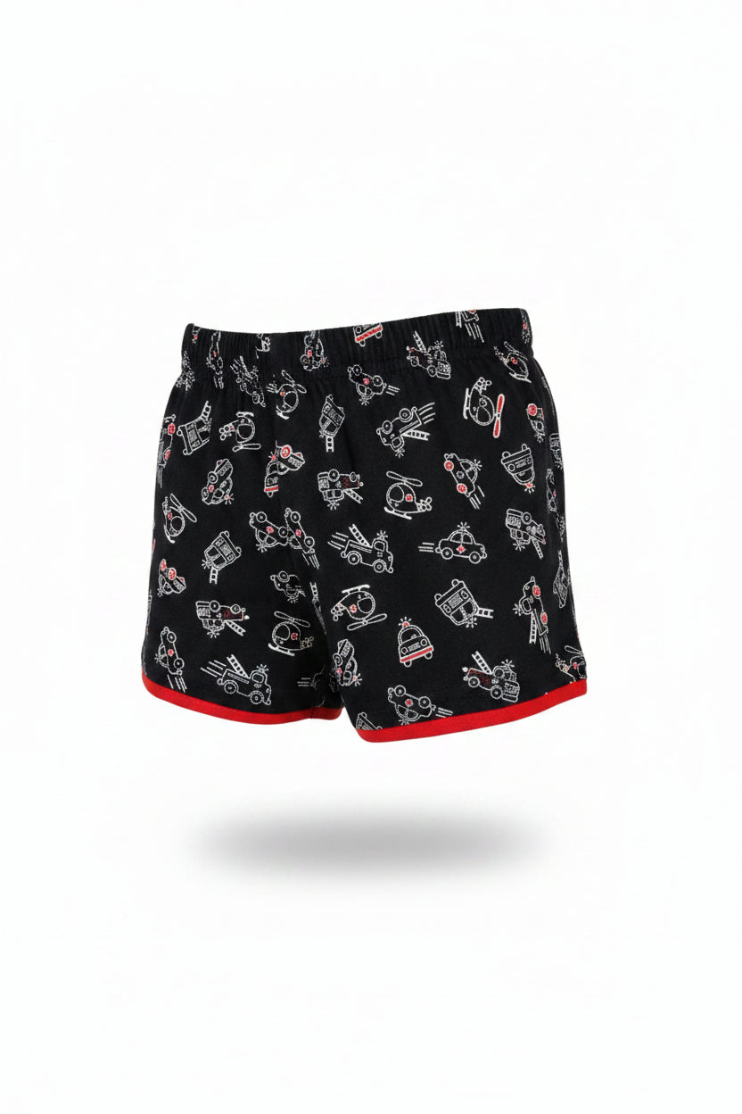 Toddler Boys Blue Fire Truck Shorts