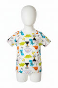 Toddler Boys White Dinosaur Shirt