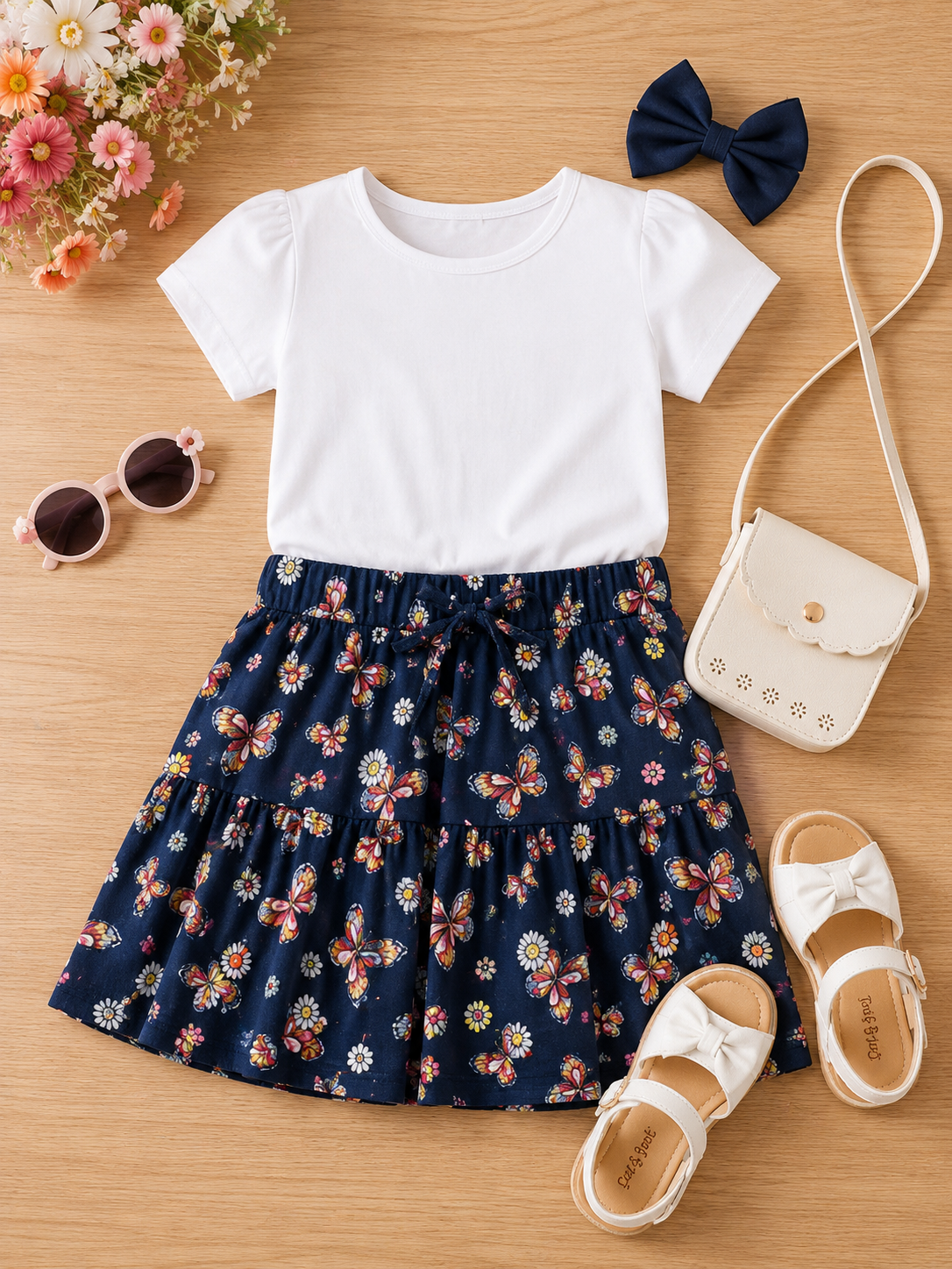 Midnight Butterfly Twirl Skirt