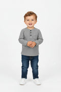 Toddler Boys Thermal Grey Long Sleeve Tee