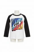 Toddler Boys Garanimals Long Sleeve White & Blk Tee Living The Dream