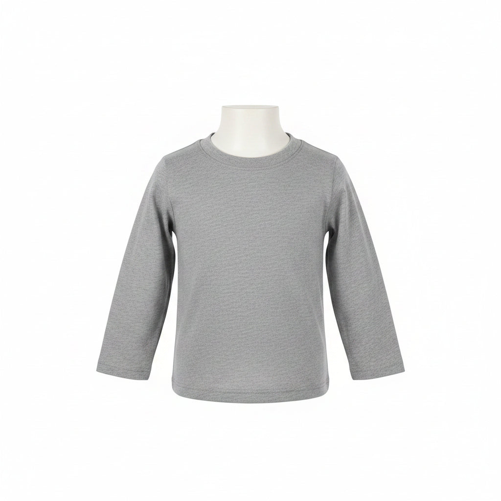 Toddler Boys Grey Long Sleeve Tee