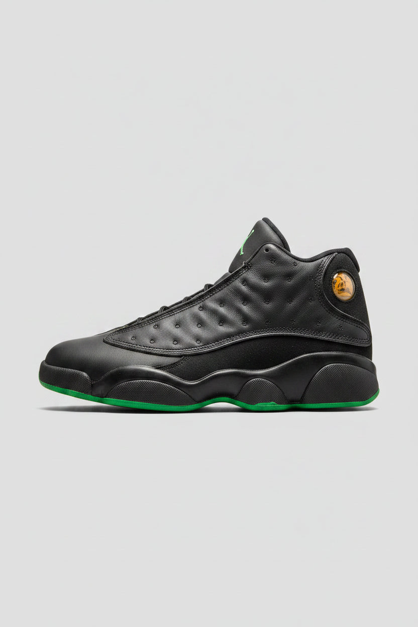 Big Kids Jordan 13  Retro Black An Green