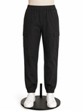 Women's Black Cargo Jogger Pants with Utility Pockets