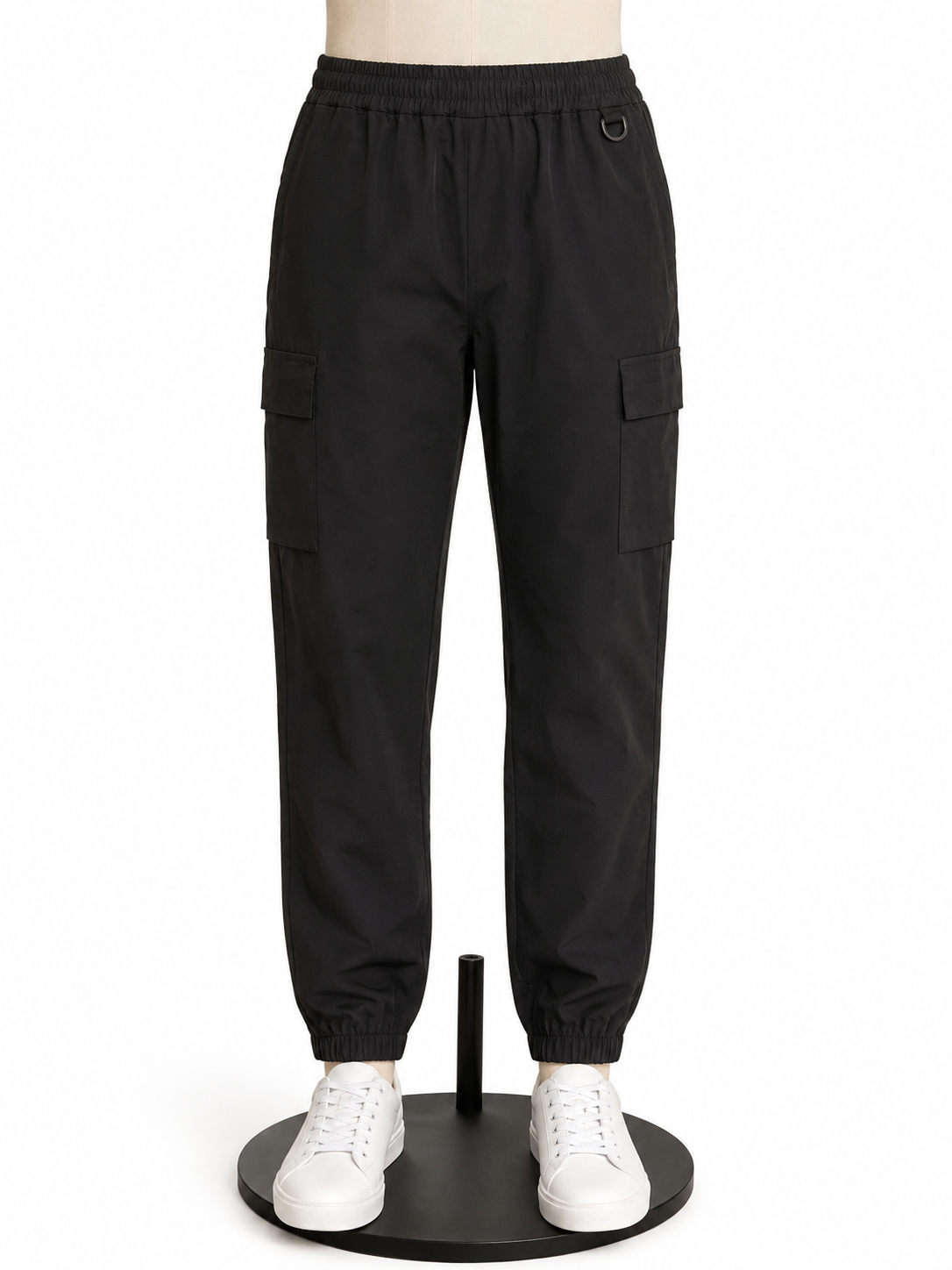 Women's Black Cargo Jogger Pants with Utility Pockets