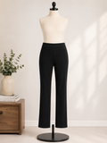 Chico's Women's Black Pull-On Slim Straight Pants