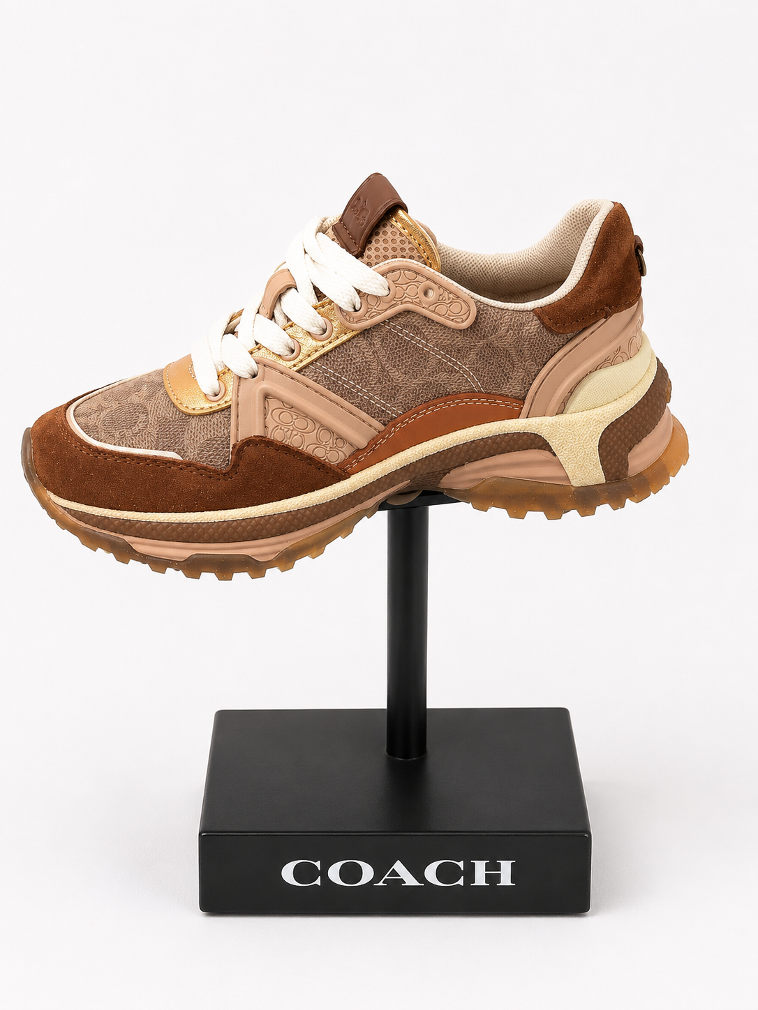Coach Women's C301 Signature Chunky Fashion Sneakers – Brown Multi