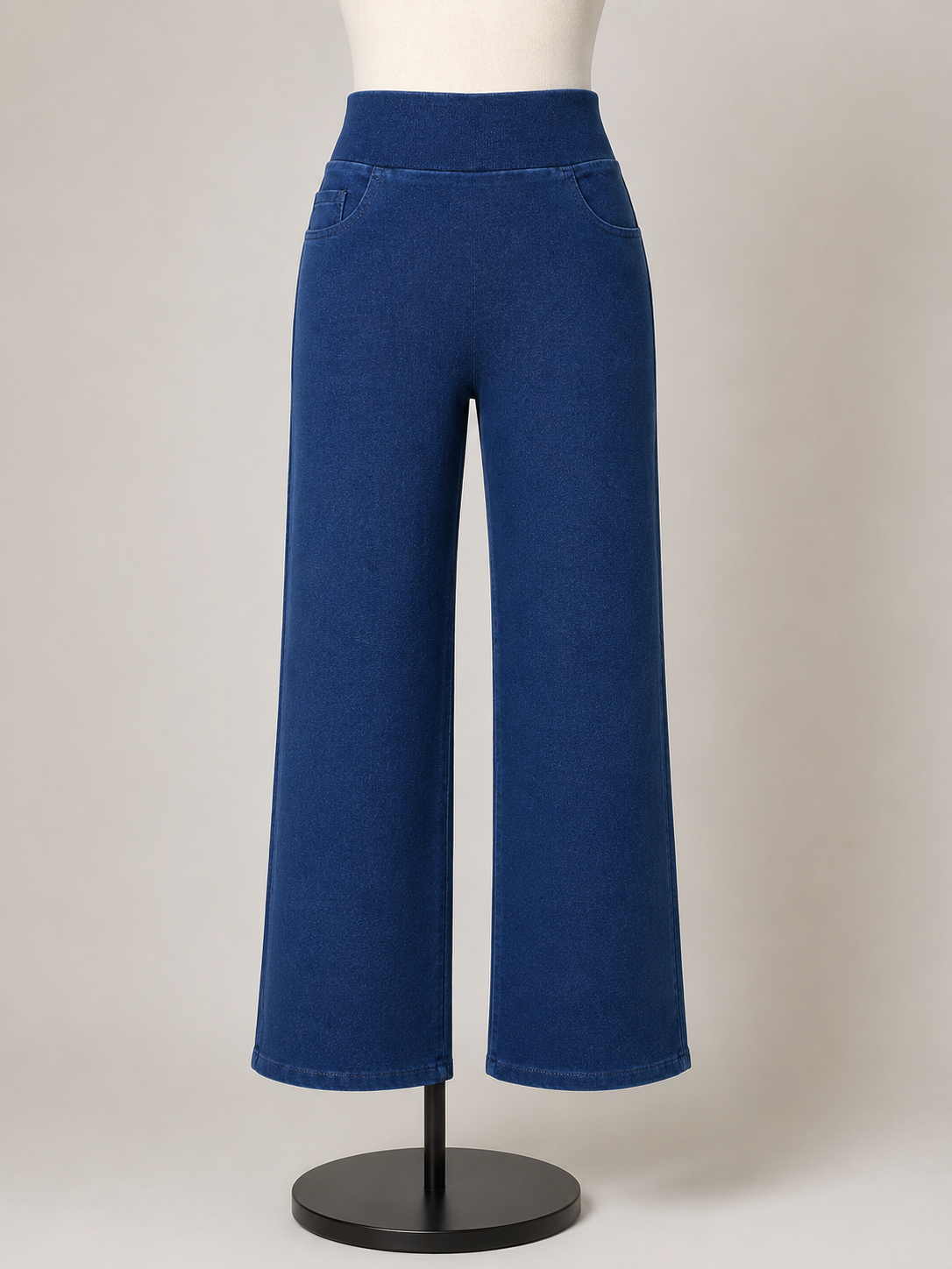 A New Day Women's Stretch Knit High-Rise Wide Leg Jeggings – Dark Indigo Blue – XXL