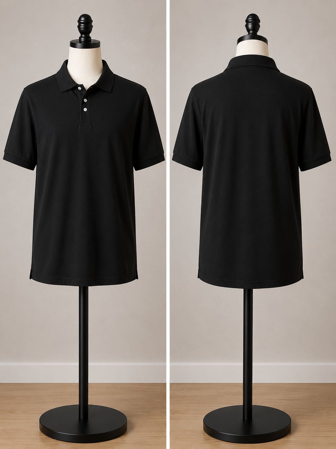 Goodfellow & Co Men's Classic Black Short Sleeve Polo Shirt