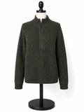 Goodfellow & Co Men's Heathered Forest Green Ribbed Mock Neck Sweater