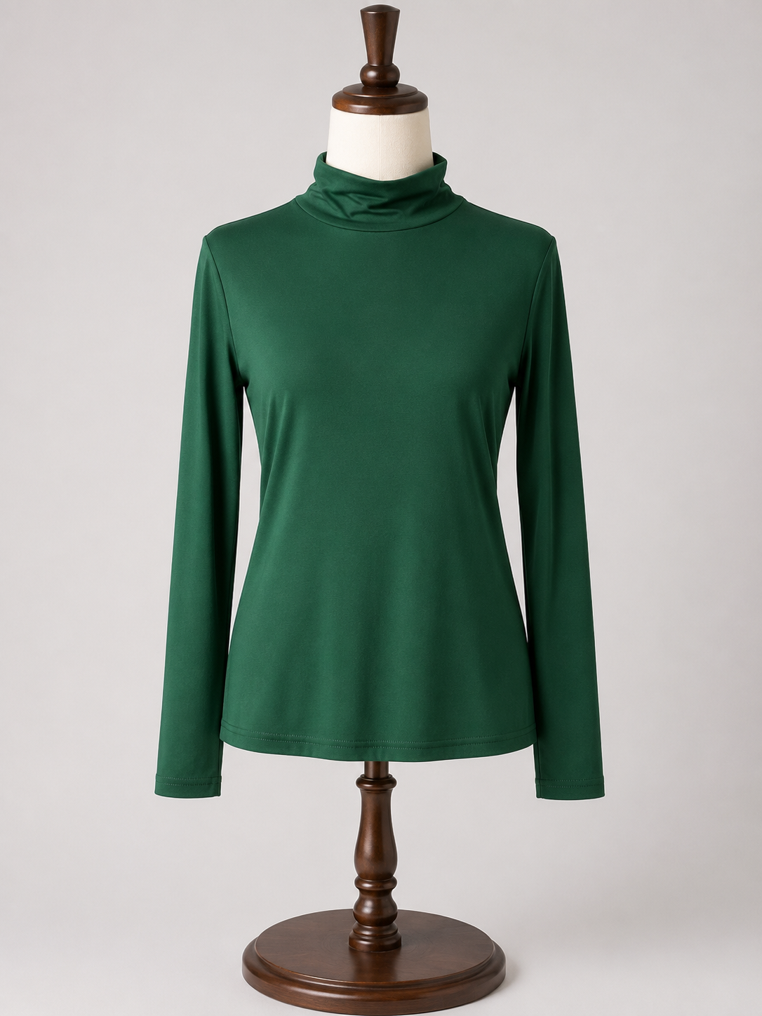 EKOUAER Women's Emerald Green Mock Neck Long Sleeve Top