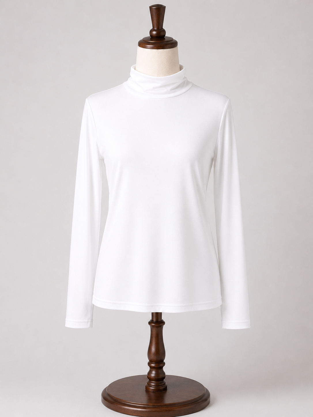 EKOUAER Women's Snow White Mock Neck Essential Top