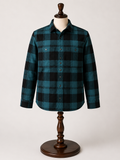 Goodfellow & Co. Men's Teal & Black Buffalo Plaid Shirt Jacket