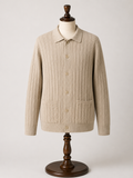 Goodfellow & Co. Men's Beige Textured Button Cardigan Sweater